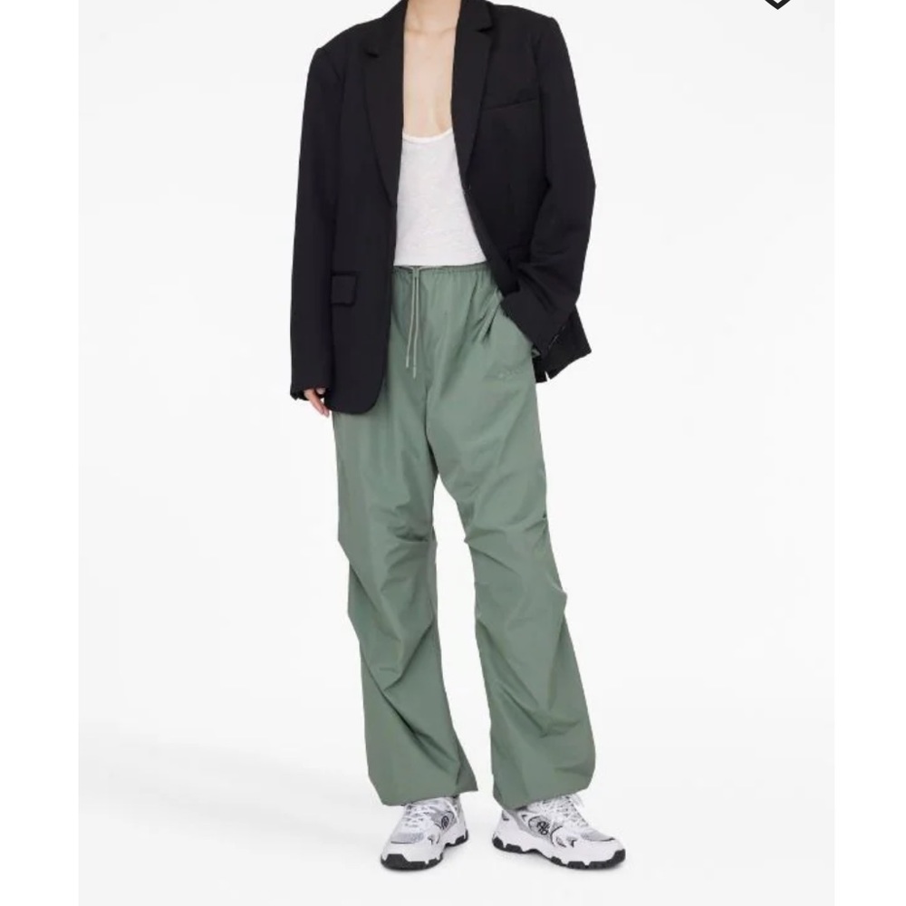 ANINE BING Reid logo-print cargo trousers